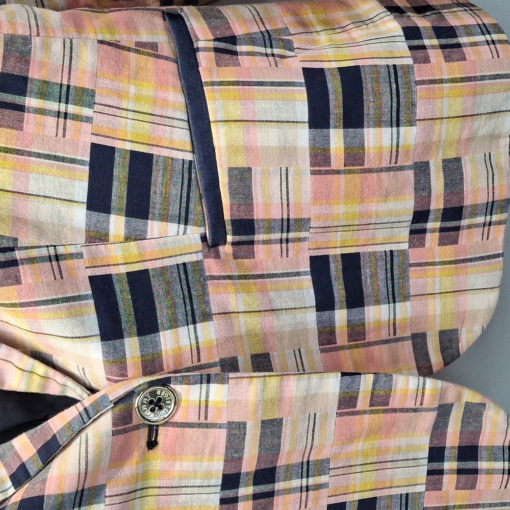 Sold! Tommy Hilfiger Mixed Madras Plaid Blazer Jacket Multicolor 12 NWOT - Picture 4 of 13